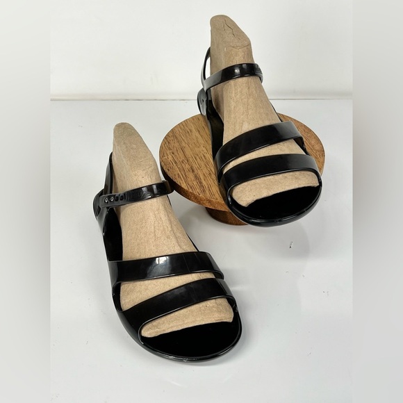 MELISSA Black strappy rubber sandals size 38. - Picture 2 of 9